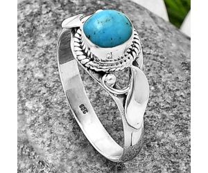 Egyptian Turquoise Ring Size-9 SDR210794, 7x7 mm