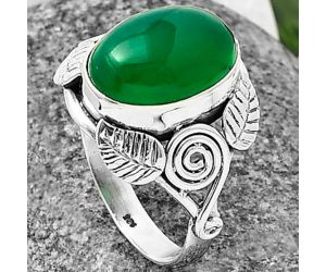 Southwest - Green Onyx Ring Size-8.5 SDR210847, 10x14 mm