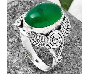 Southwest - Green Onyx Ring Size-8 SDR210866, 10x14 mm