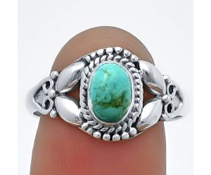 Turquoise Magnesite Ring Size-8.5 SDR210886, 7x5 mm