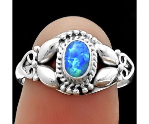 Fire Opal Ring Size-7.5 SDR210895, 6x4 mm