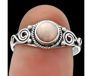 Pink Opal Ring Size-8 SDR211092 R-1238, 6x6 mm