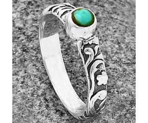 Natural Rare Turquoise Nevada Aztec Mt Ring Size-6 SDR211193 R-1042, 4x4 mm