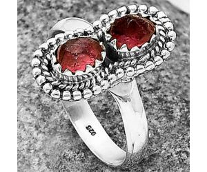 Ruby Rough Ring size-8 SDR211250, 6x4 mm