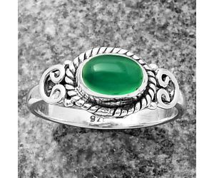 Green Onyx Ring size-6 SDR211380, 7x5 mm