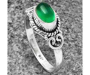 Green Onyx Ring size-6 SDR211380, 7x5 mm