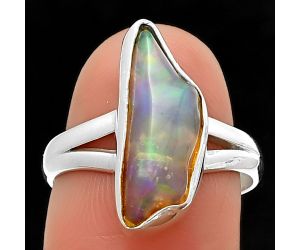 Ethiopian Opal Rough Ring size-7 SDR211417, 7x18 mm