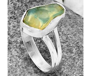Ethiopian Opal Rough Ring size-8 SDR211419, 8x14 mm