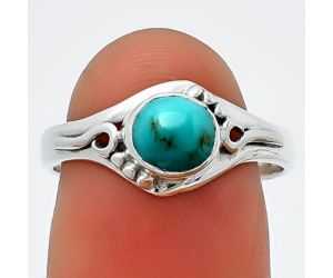 Egyptian Turquoise Ring size-8 SDR211440, 6x6 mm