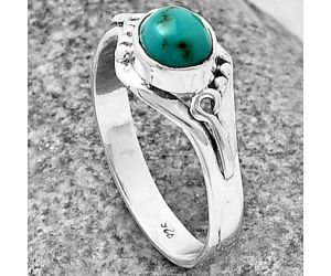 Egyptian Turquoise Ring size-8 SDR211440, 6x6 mm