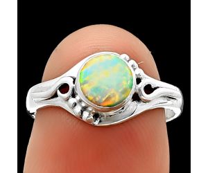 Fire Opal Ring size-6.5 SDR211442, 6x6 mm