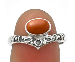 Red Moss Agate Ring size-8.5 SDR211448 R-1046, 5x8 mm