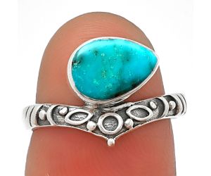 Azurite Chrysocolla Ring size-6 SDR211458 R-1046, 6x9 mm