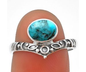 Natural Turquoise Morenci Mine Ring size-8 SDR211470 R-1046, 6x8 mm