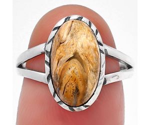 Rock Calcy Ring Size-7 SDR213173 R-1074, 8x14 mm