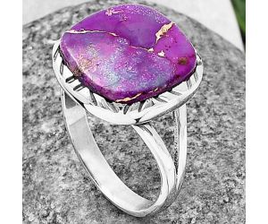 Copper Purple Turquoise Ring Size-8 SDR213227 R-1074, 14x14 mm