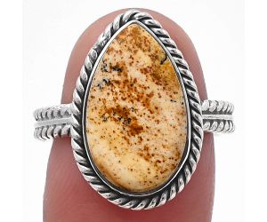 Picture Jasper Ring Size-7.5 SDR213414 R-1065, 10x17 mm