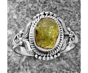 Green Kyanite Rough Ring Size-8.5 SDR213752 R-1286, 7x9 mm