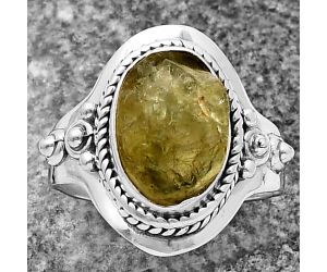 Green Kyanite Rough Ring Size-7 SDR214554 R-1420, 8x12 mm