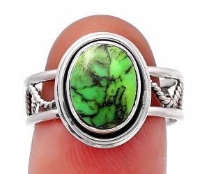 Green Matrix Turquoise Ring size-8 SDR215294 R-1255, 8x10 mm