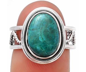 Azurite Chrysocolla Ring size-7 SDR215324 R-1255, 9x12 mm