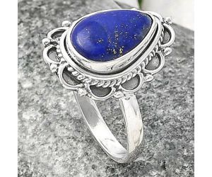 Lapis Lazuli Ring size-8 SDR215430 R-1256, 8x13 mm