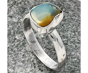 Ethiopian Opal Rough Ring size-7.5 SDR215524 R-1001, 8x9 mm