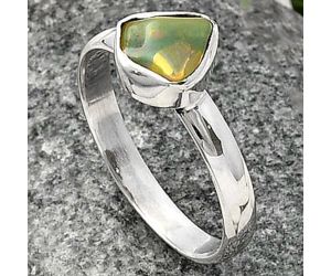 Ethiopian Opal Rough Ring size-9.5 SDR215560 R-1001, 8x8 mm