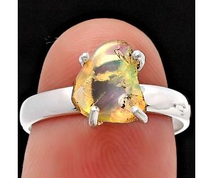 Ethiopian Opal Rough Ring size-7 SDR215594 R-1052, 7x9 mm