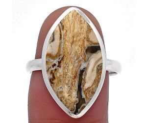 Rock Calcy Ring size-8.5 SDR216204 R-1004, 12x22 mm
