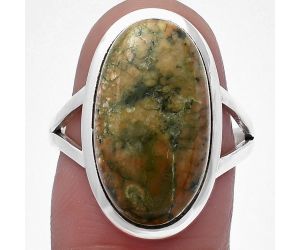 Rhyolite - Rainforest Jasper Ring size-8 SDR216595 R-1002, 11x19 mm