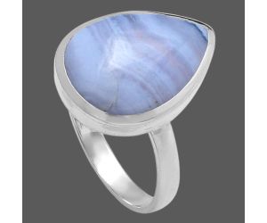 Blue Lace Agate Ring size-8 SDR216672 R-1004, 12x16 mm