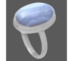 Blue Lace Agate Ring size-8 SDR216749 R-1007, 13x18 mm