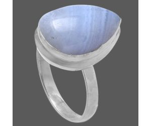 Blue Lace Agate Ring size-8 SDR216774 R-1007, 13x18 mm