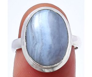 Blue Lace Agate Ring size-7 SDR216777 R-1007, 12x16 mm