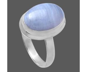 Blue Lace Agate Ring size-7 SDR216787 R-1007, 10x14 mm