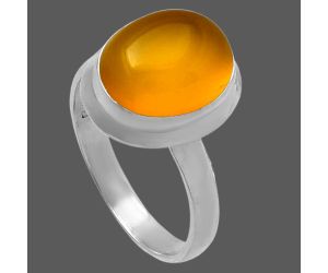 Yellow Chalcedony Ring size-7 SDR216835 R-1007, 10x12 mm
