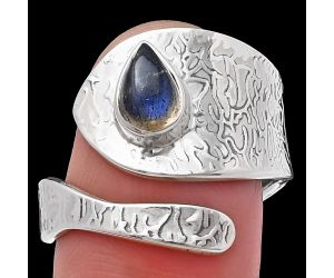Adjustable - Blue Labradorite Ring size-8 SDR216897 R-1374, 5x8 mm