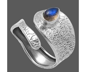 Adjustable - Blue Labradorite Ring size-8 SDR216897 R-1374, 5x8 mm