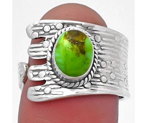 Adjustable - Green Mohave Turquoise Ring size-7 SDR216914 R-1381, 6x8 mm