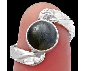 Blue Labradorite Ring size-7.5 SDR217001 R-1232, 9x9 mm