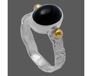 Black Onyx Ring size-8 SDR217030 R-1715, 8x10 mm