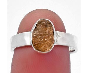 Sunstone Rough Ring size-7 SDR217054 R-1001, 6x9 mm