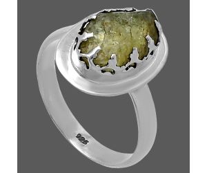 Green Kyanite Rough Ring size-7.5 SDR217135 R-1592, 8x12 mm