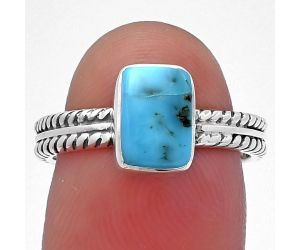 Natural Turquoise Morenci Mine Ring size-7 SDR217141 R-1260, 6x8 mm