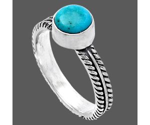 Natural Rare Turquoise Nevada Aztec Mt Ring size-7.5 SDR217179 R-1260, 7x7 mm