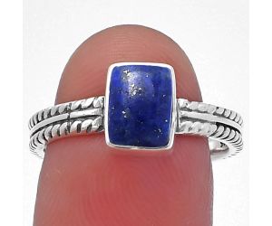 Lapis Lazuli Ring size-8 SDR217208 R-1260, 6x8 mm
