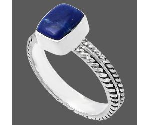 Lapis Lazuli Ring size-7.5 SDR217215 R-1260, 6x8 mm