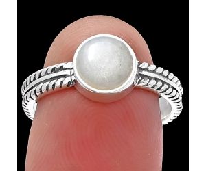 Srilankan Moonstone Ring size-7.5 SDR217223 R-1260, 7x7 mm