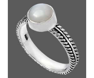 Srilankan Moonstone Ring size-7.5 SDR217223 R-1260, 7x7 mm